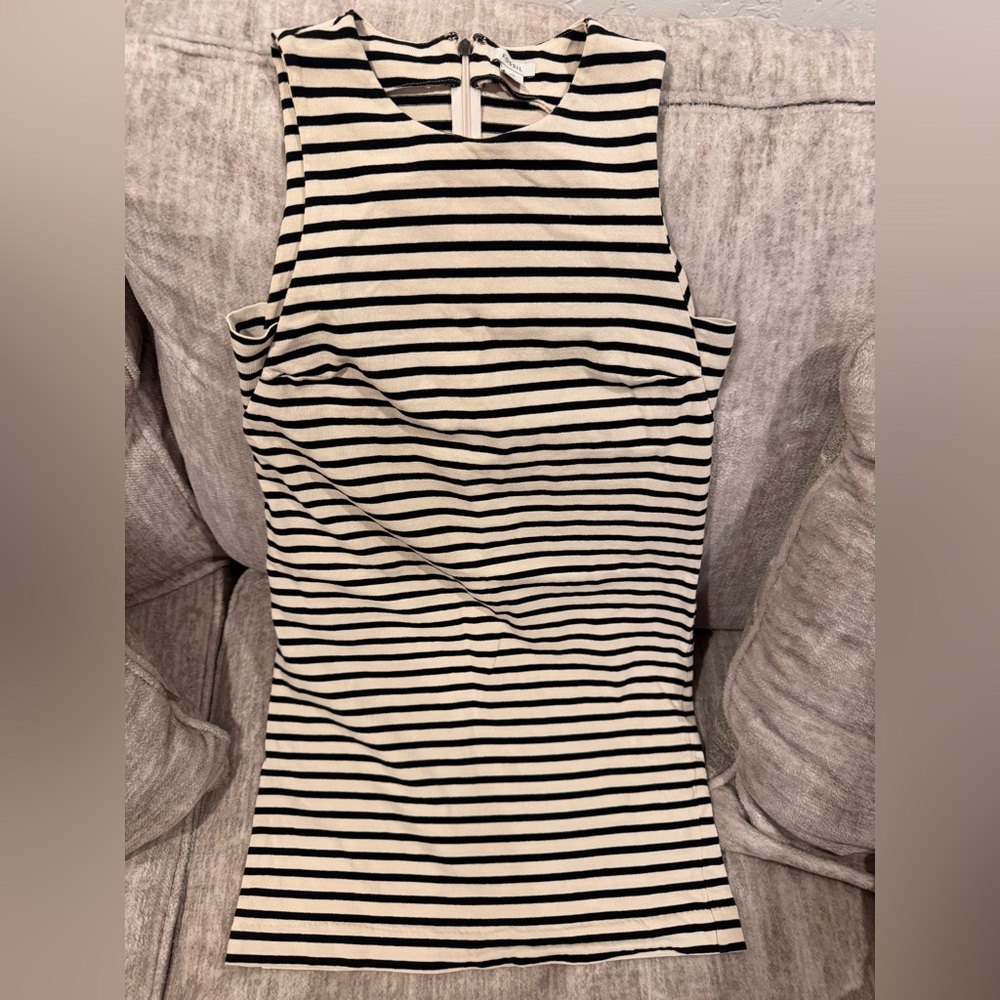 Fossil Black and Cream Striped Top